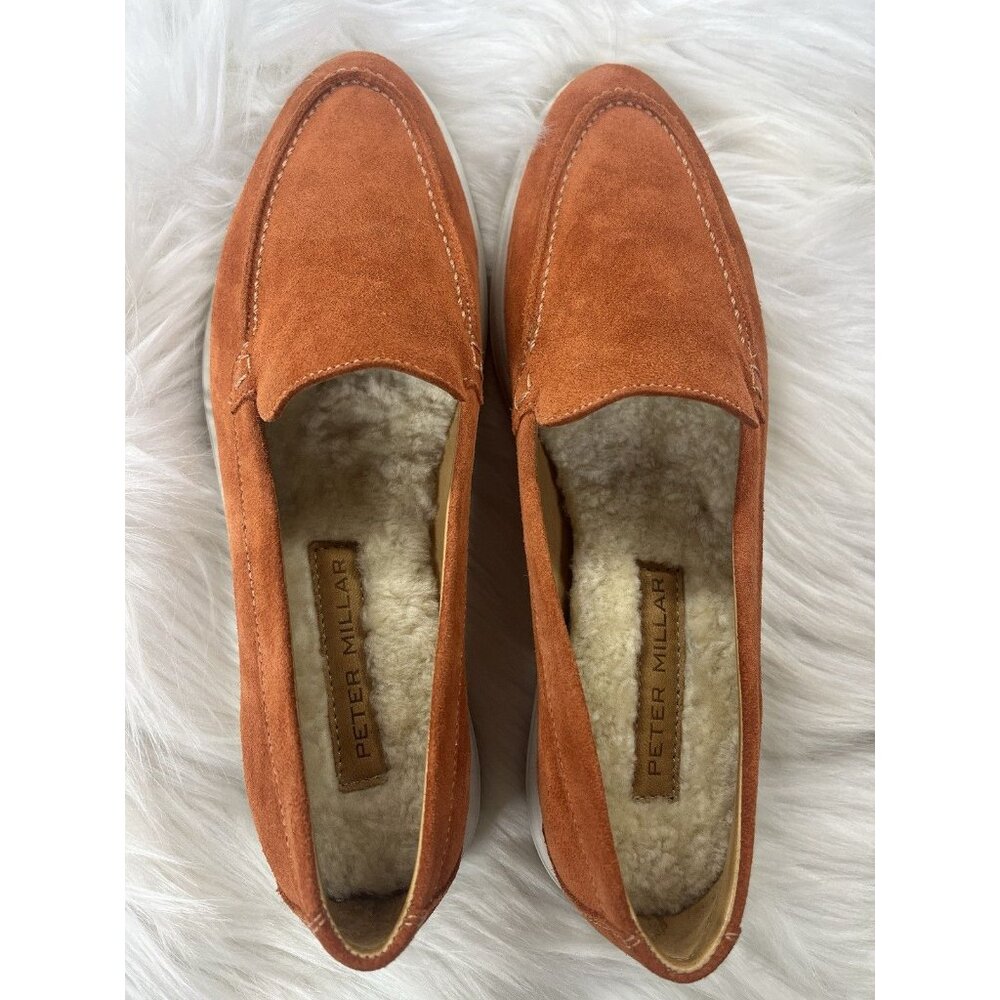 NEW Peter Millar CROWN CRAFT EXCURSIONIST VENETIAN SUEDE LOAFER Vtg Cayenne 9.5 - Picture 3 of 9